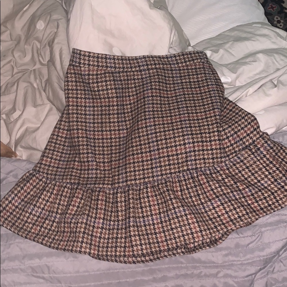 Jcrew houndstooth skirt